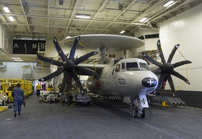 403-5774 USS Reagan - Hangar Deck - E-2C Hawkeye